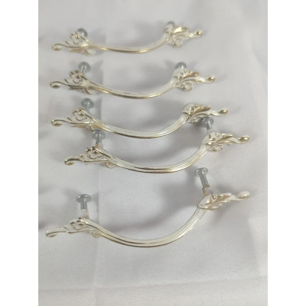 VINTAGE 1960 FRENCH PROVINCIAL DRESSER DRAWER HARDWARE 10 PULLS